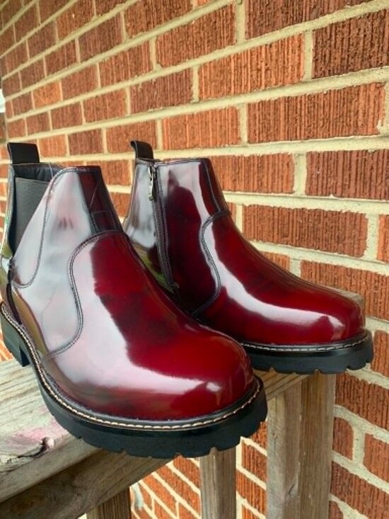 New Dark Red Mens Calto Elevator Shoes Size 7.5 US ~ 3.6\